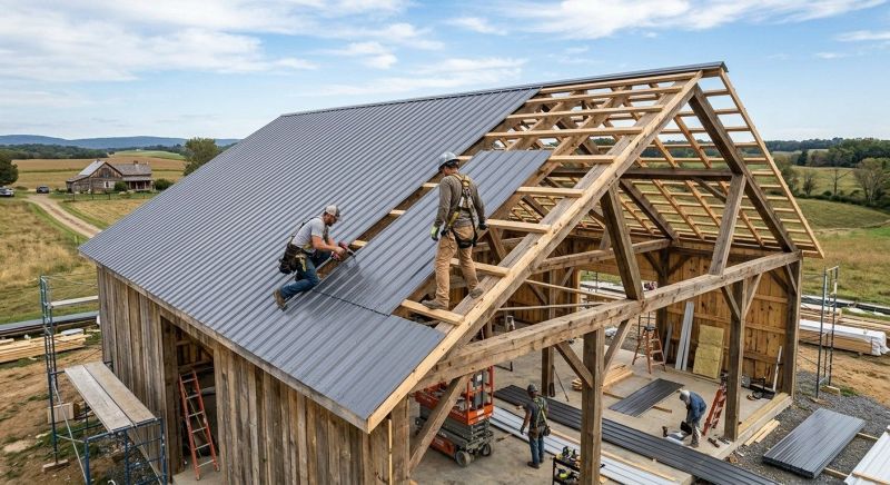 Barn Roof Construction in North Wales, PA