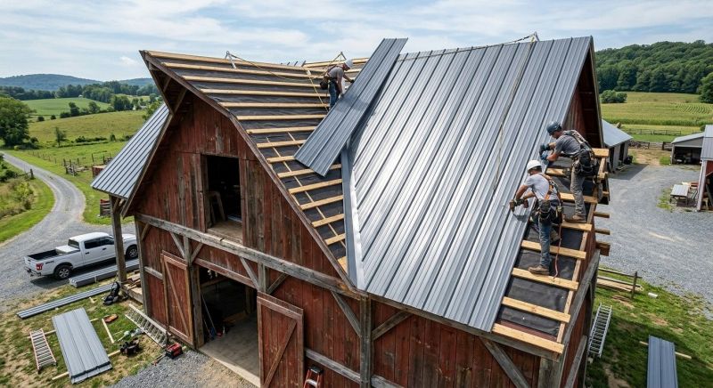 Barn Roof Installation in North Wales, PA