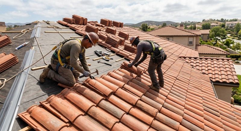 Barrel Tile Roof Installation in North Wales, PA