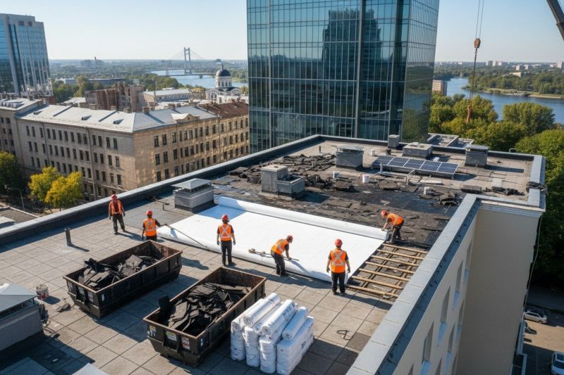 Flat Roof Replacement in Broomall, PA