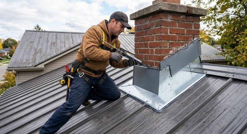 Metal Roof Flashing Repair in North Wales, PA