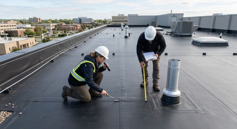 Rubber Roof Inspection in North Wales, PA