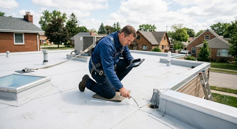Single Ply Roof Inspection in North Wales, PA