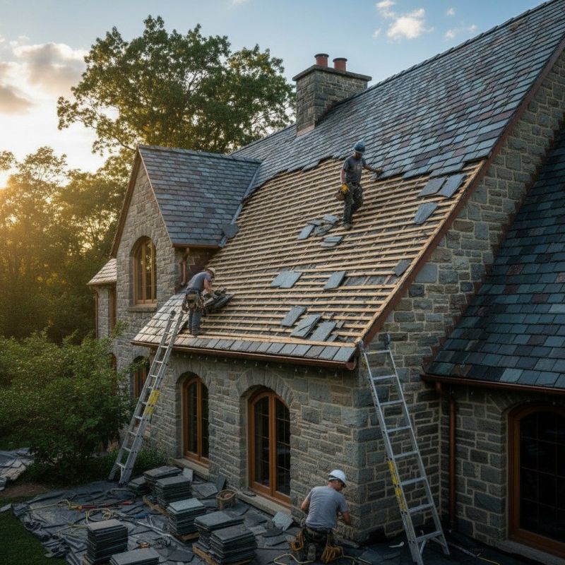 Slate Roof Replacement in Hatboro, PA