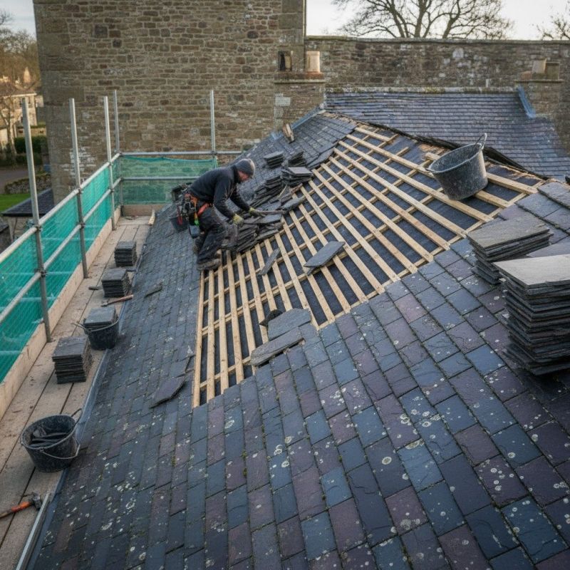 Slate Roof Replacement in Moorestown, NJ