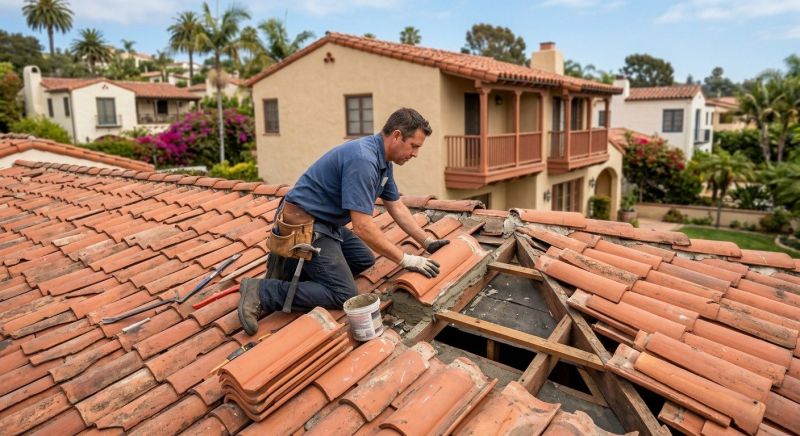 Spanish Tile Roof Repair in North Wales, PA