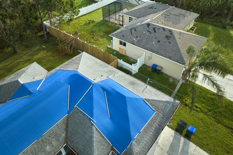 Storm Damage Roof Tarping in North Wales, PA