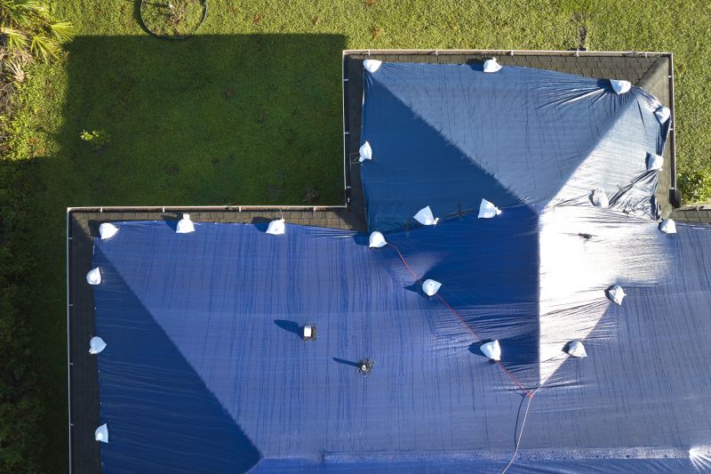 Storm Damage Roof Tarping in North Wales, PA