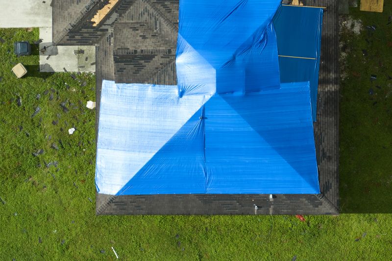 Storm Damage Roof Tarping in North Wales, PA
